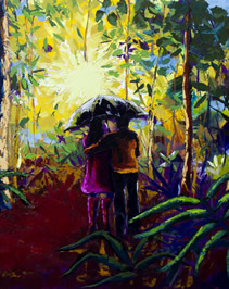 Buscando grillos. Didier Franco. Acrilico sobre lienzo. 160 x 80 cm. 2019 precio 3`200.0005